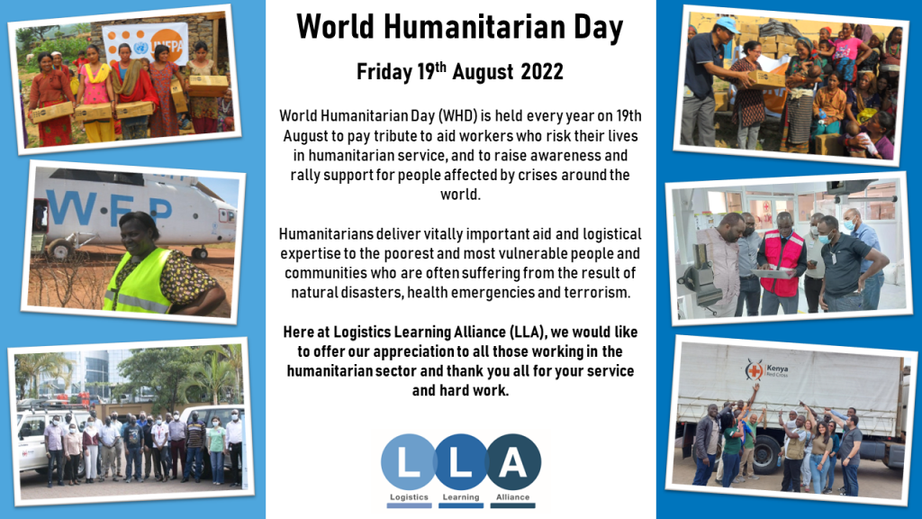 An image featuring a collage of Humanitarian photos to acknowledge World Humanitarian Day